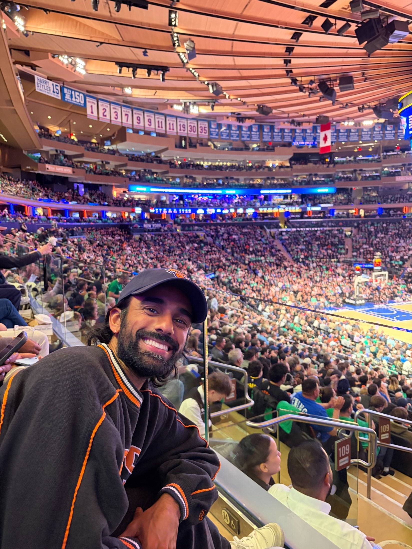 Prem at a Knicks game at Madison Square Garden